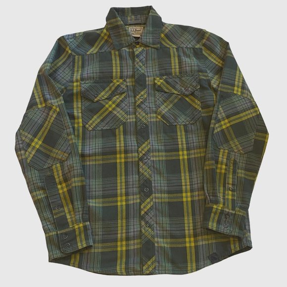 L.L. Bean Other - LL Bean Shirt Mens Small Green Plaid Katahdin Performance Flannel Long Sleeve